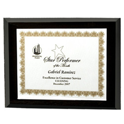 Glass Certificate Holder